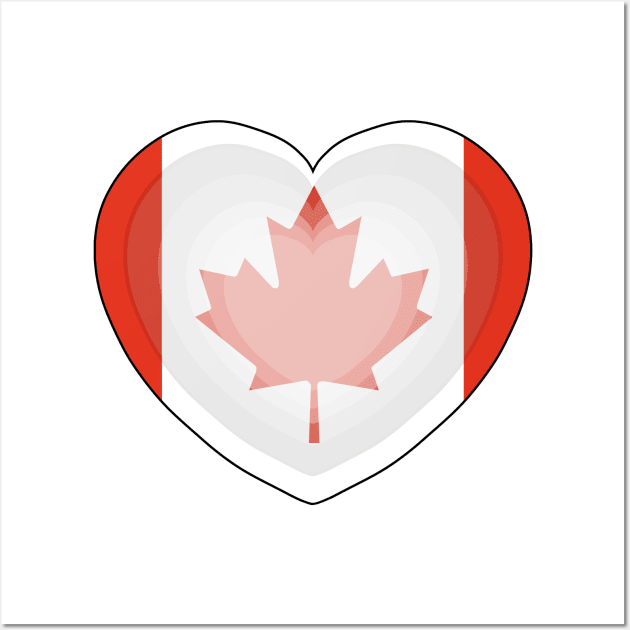 Heart Love Flag of Canada Wall Art by DiegoCarvalho